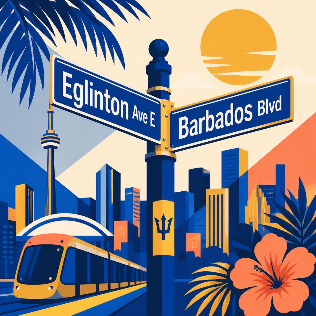Eglinton Ave and Barbados Blvd intersection illustration